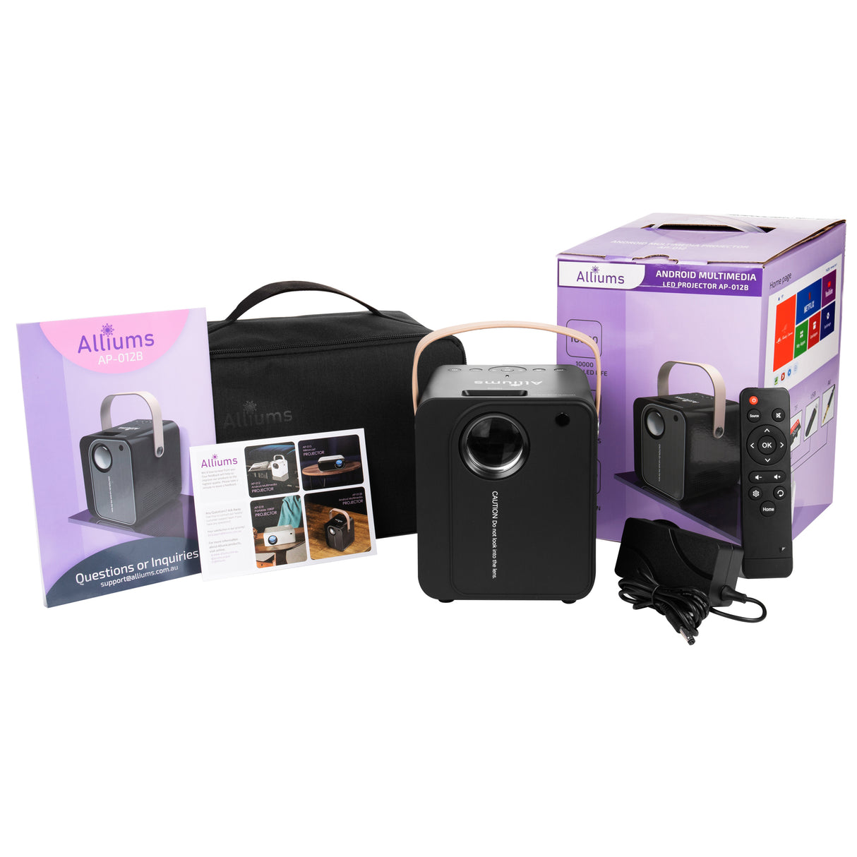 ALLIUMS Ultimate 9500 Lumens HD 1080p Supported Projector, AP-12B
