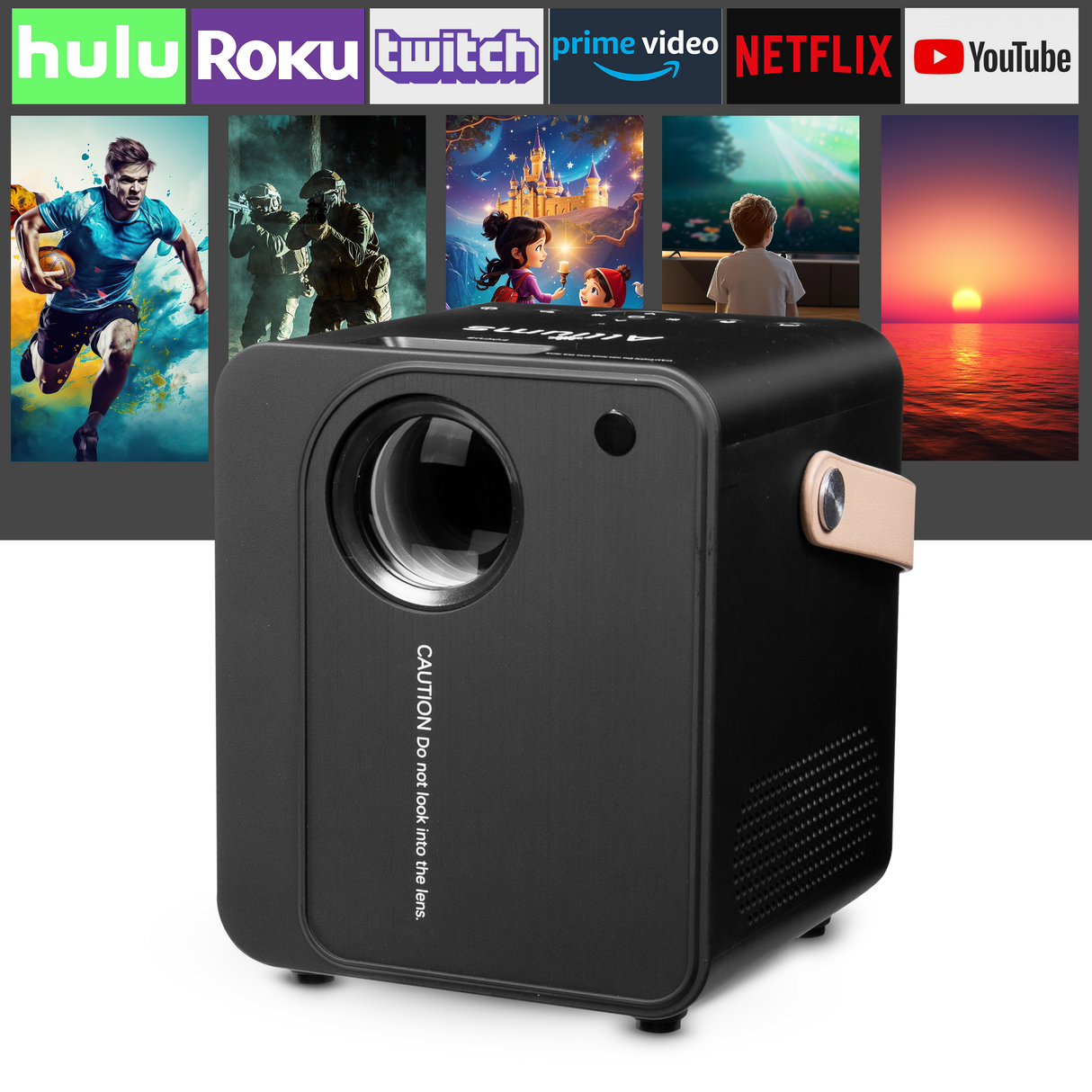 ALLIUMS Ultimate 9500 Lumens HD 1080p Supported Projector, AP-12B