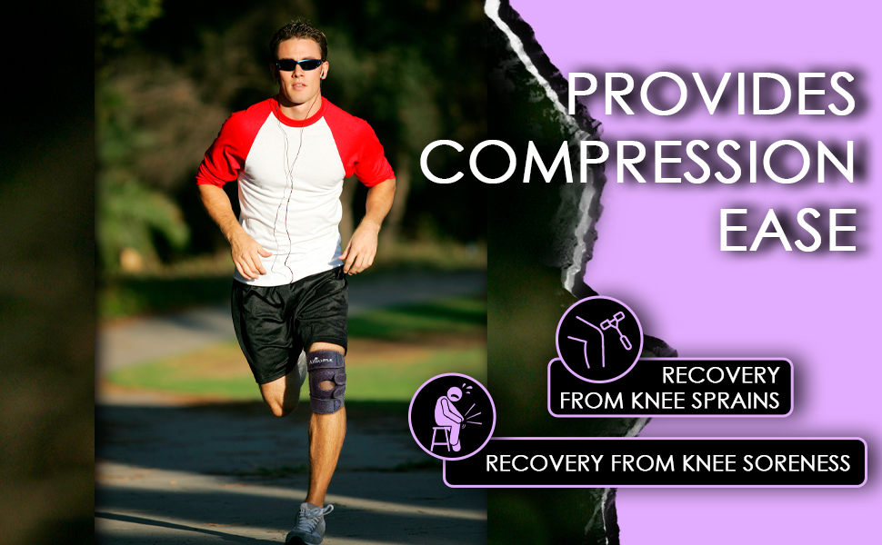 ALLIUMS Knee Brace for Working Out, Running & Injury Recovery
