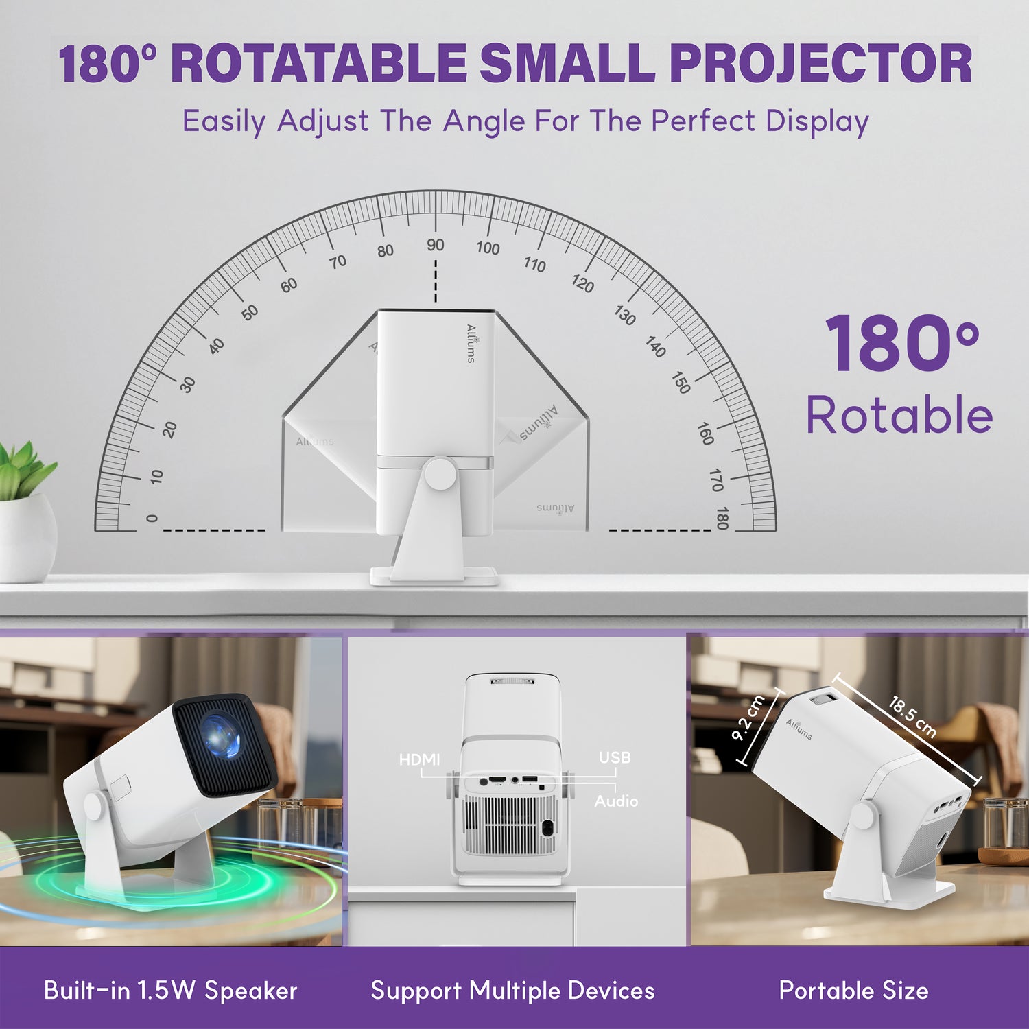 ALLIUMS Mini Projector, AP-Mini100