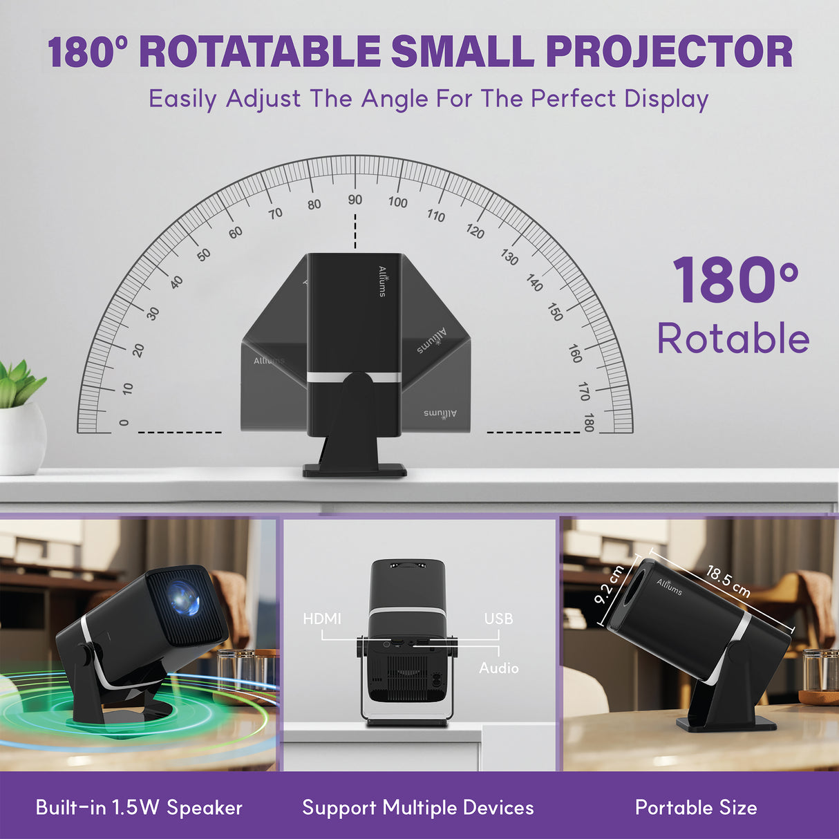 ALLIUMS Mini Projector , AP-Mini100B