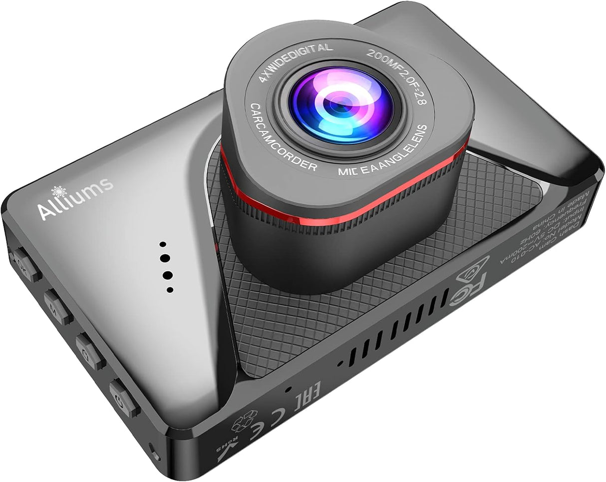 ALLIUMS Dual Dash Camera with 1080P, 170° Wide Angle, AC-10