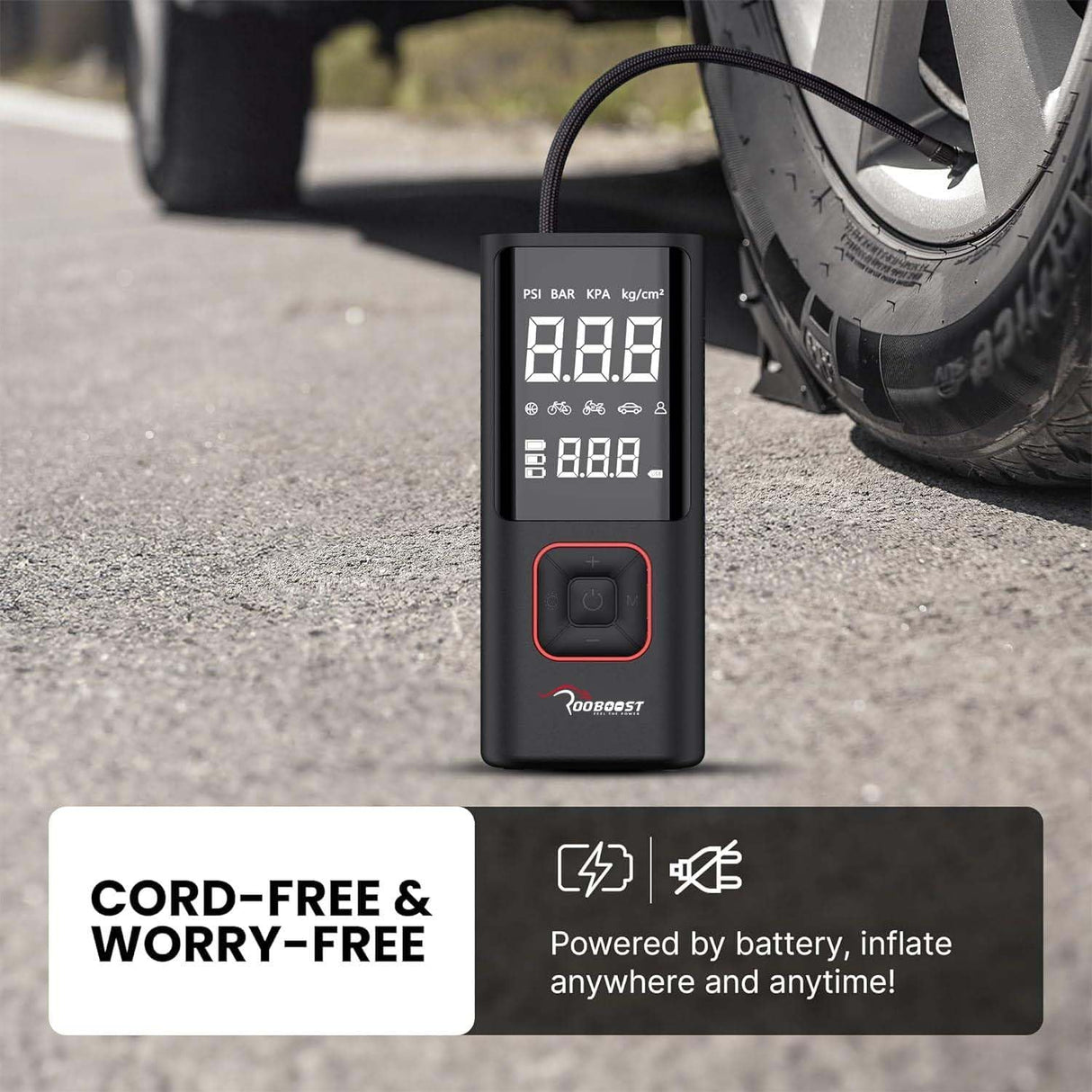 ROOBOOST Cordless Tyre Inflator & Power Bank