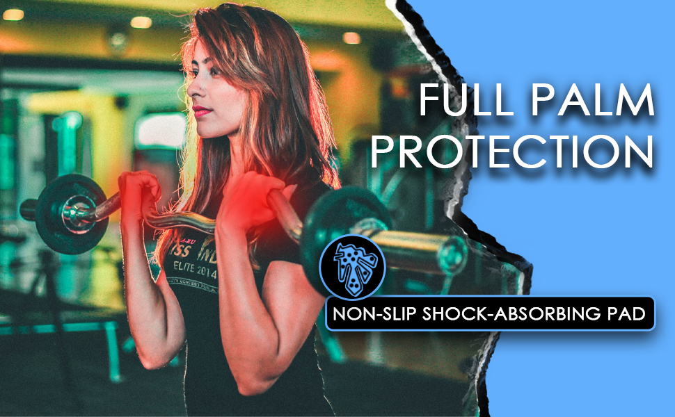 ALLIUMS Workout Gloves with Full Palm Protection Exercise Gloves (Pair)