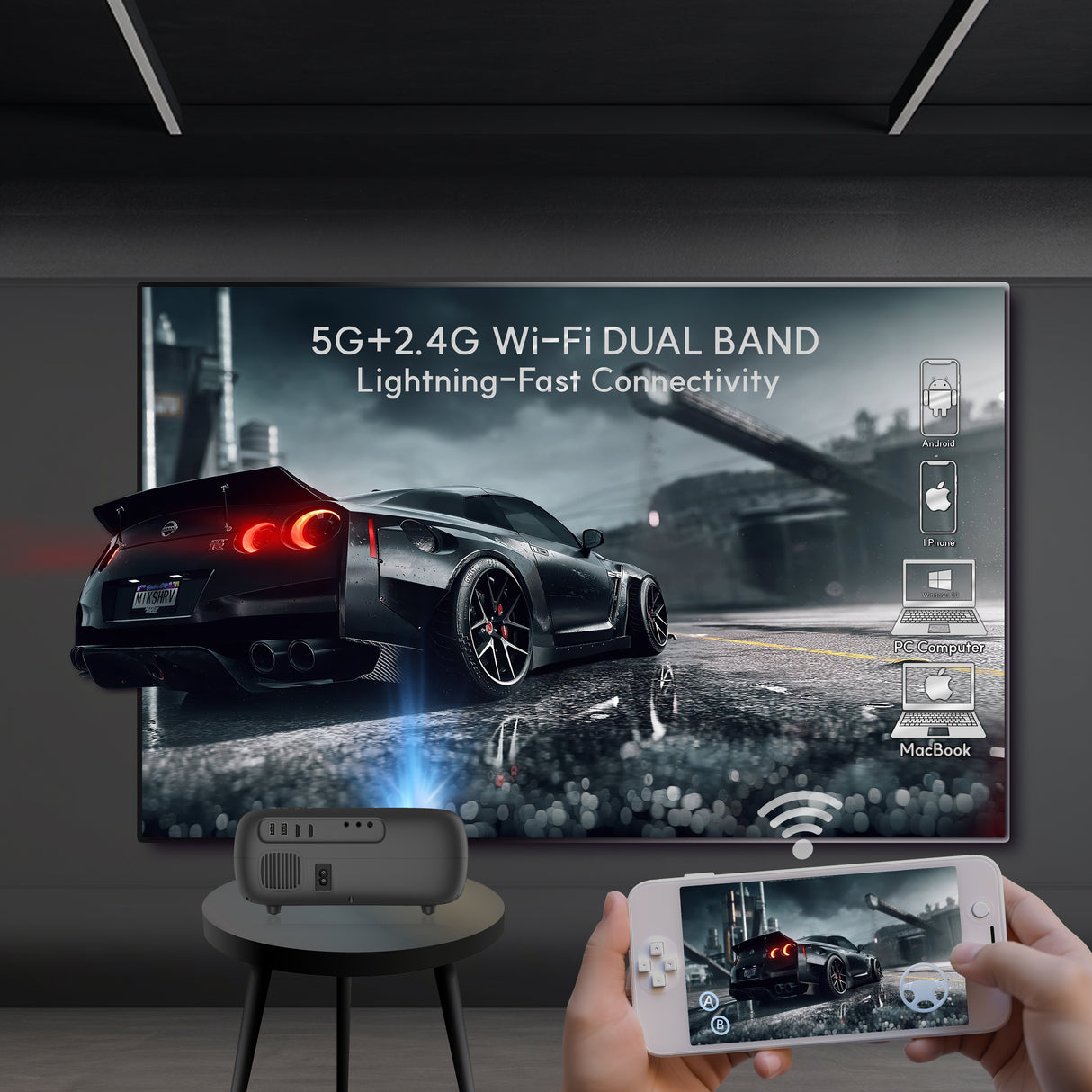 ALLIUMS Projector AUTO FOCUS AUTO KEYSTONE, AP-30B