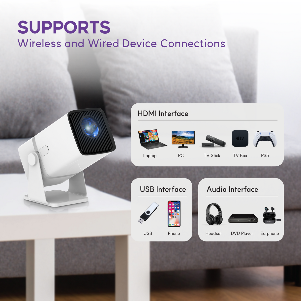 ALLIUMS Mini Projector, AP-Mini100