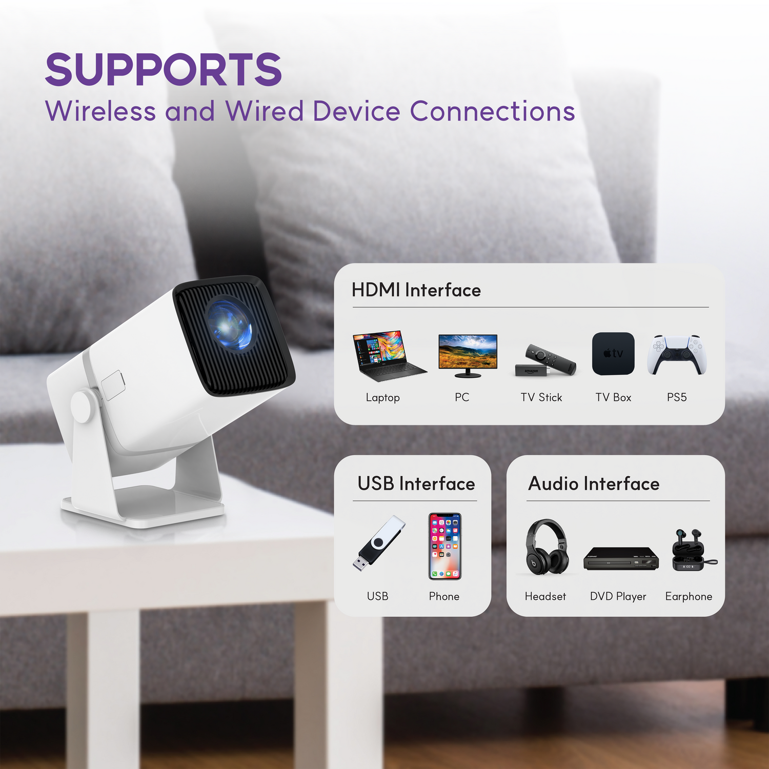 ALLIUMS Mini Projector, AP-Mini100