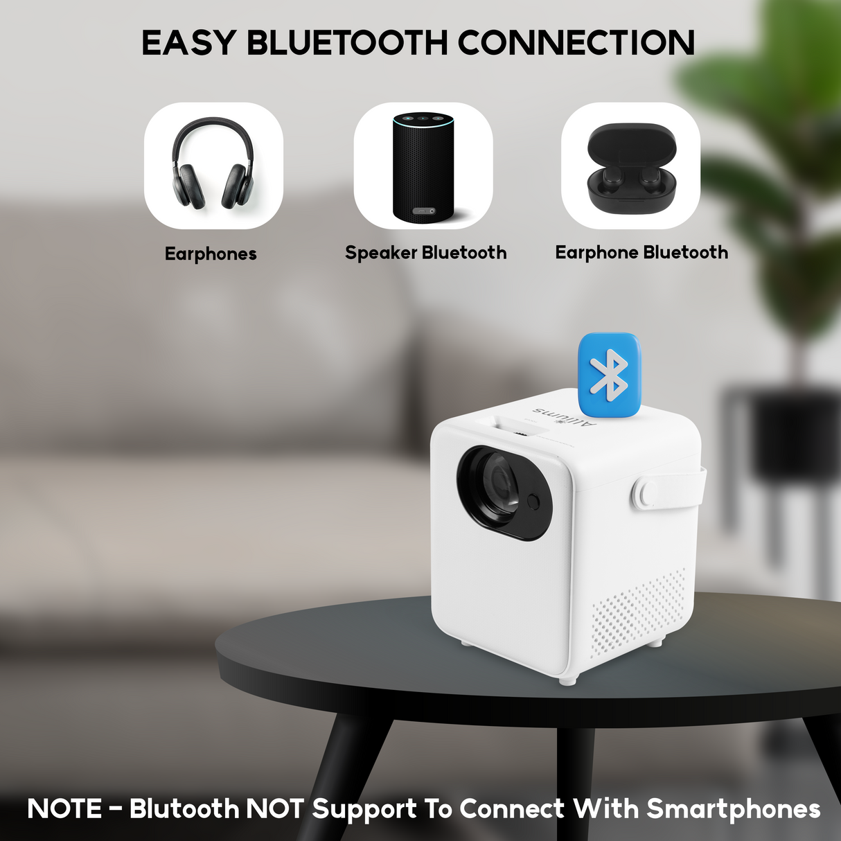 ALLIUMS Ultimate 9500 Lumens HD 1080p Supported Projector, AP-12