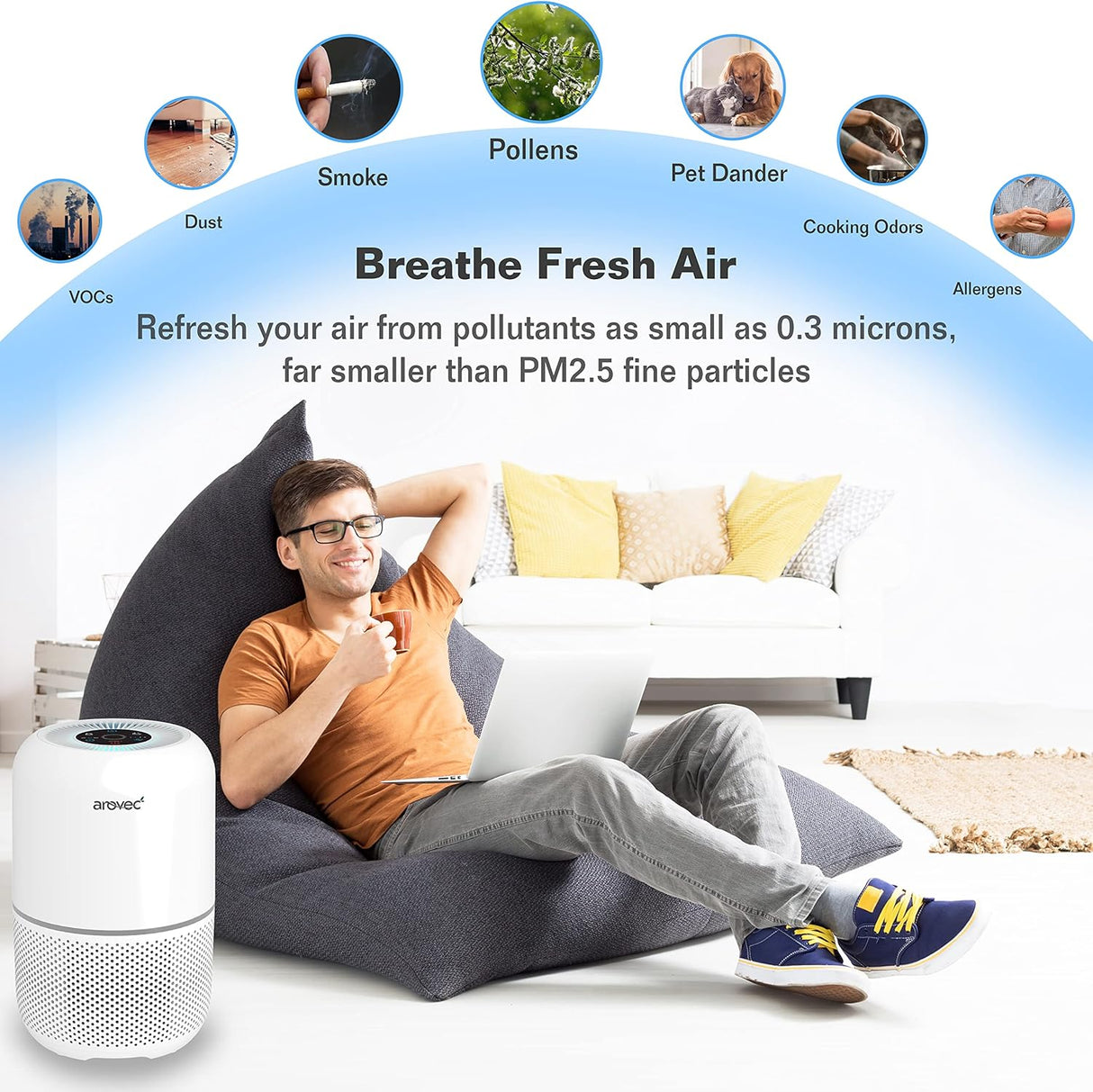 AROVEC Bacterial Air Purifier, AV-P300-BF