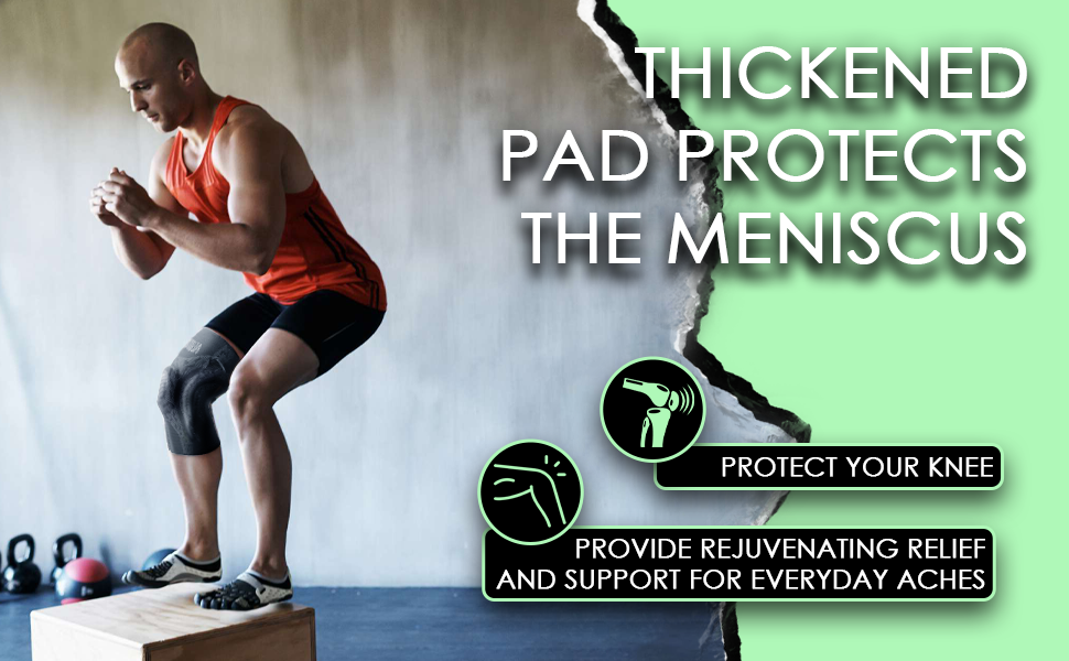 ALLIUMS Knee Support, with Silicone Gel Spring Support