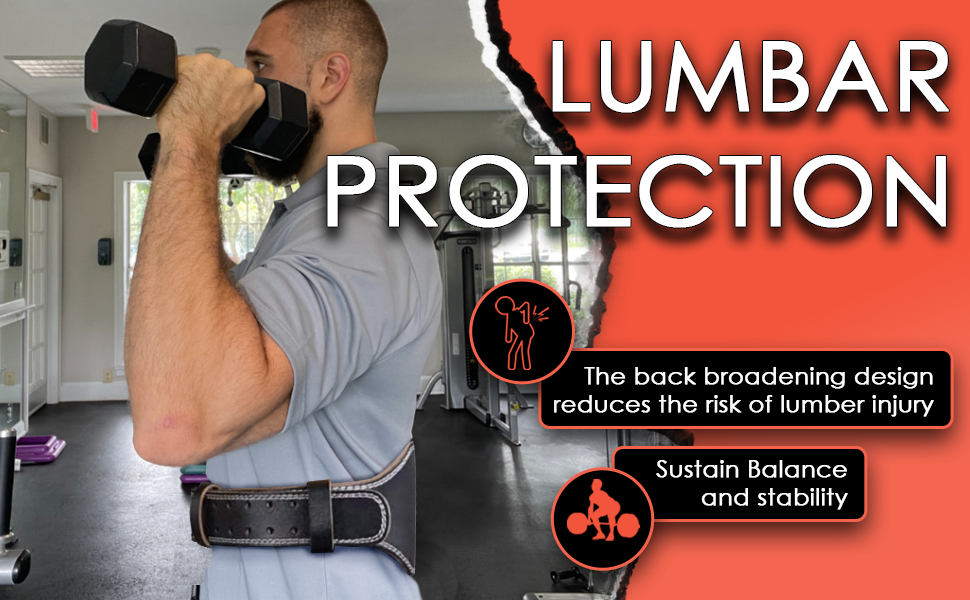 ALLIUMS Genuine Leather Weightlifting Belt for Power Lifting and Bodybuilding (Black)