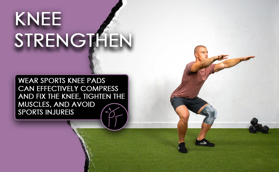 ALLIUMS Knee Support, with Silicone Gel Spring Support (Gray)