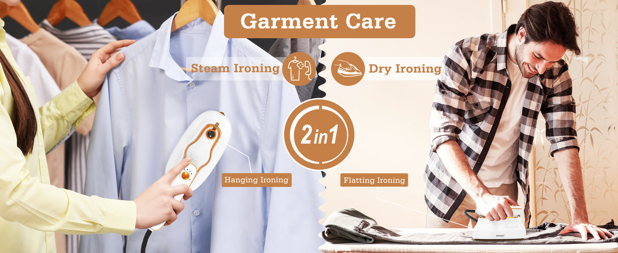Arovec Clothes Steamer, 2-in-1 Iron & Hand Steamer, AP-GS50