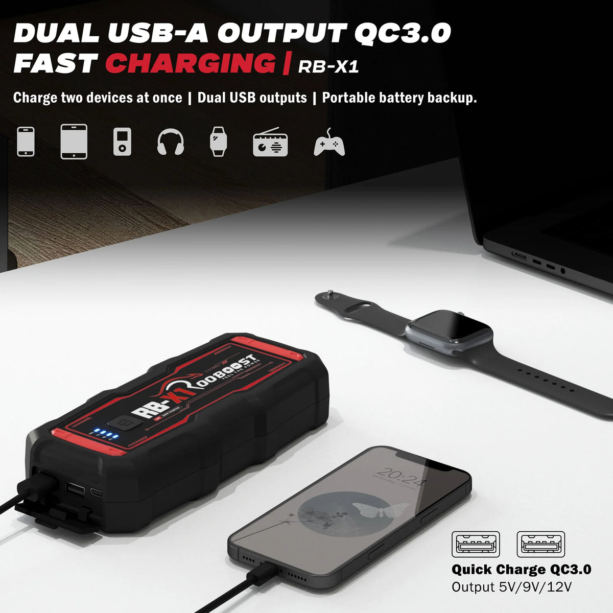 Auto Battery Jump Start Booster RB-X1