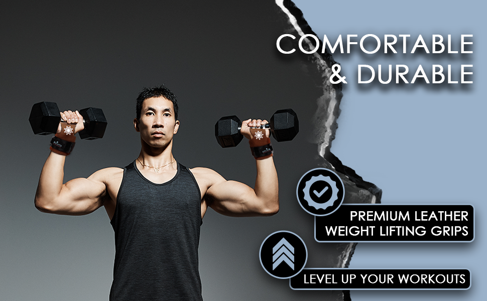 ALLIUMS Weightlifting Hooks for Bodybuilding, Cross Training & Deadlift (Pair)