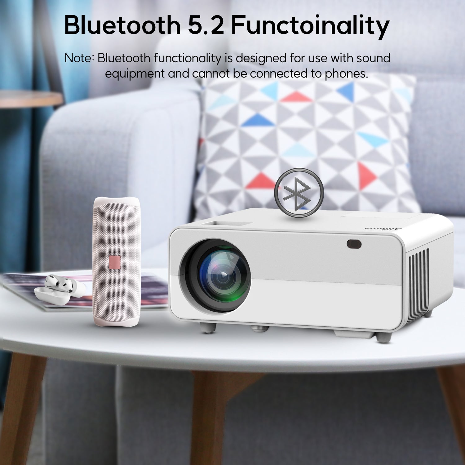 ALLIUMS Mini Portable Projector with 1080p Full HD Resolution, AP-25