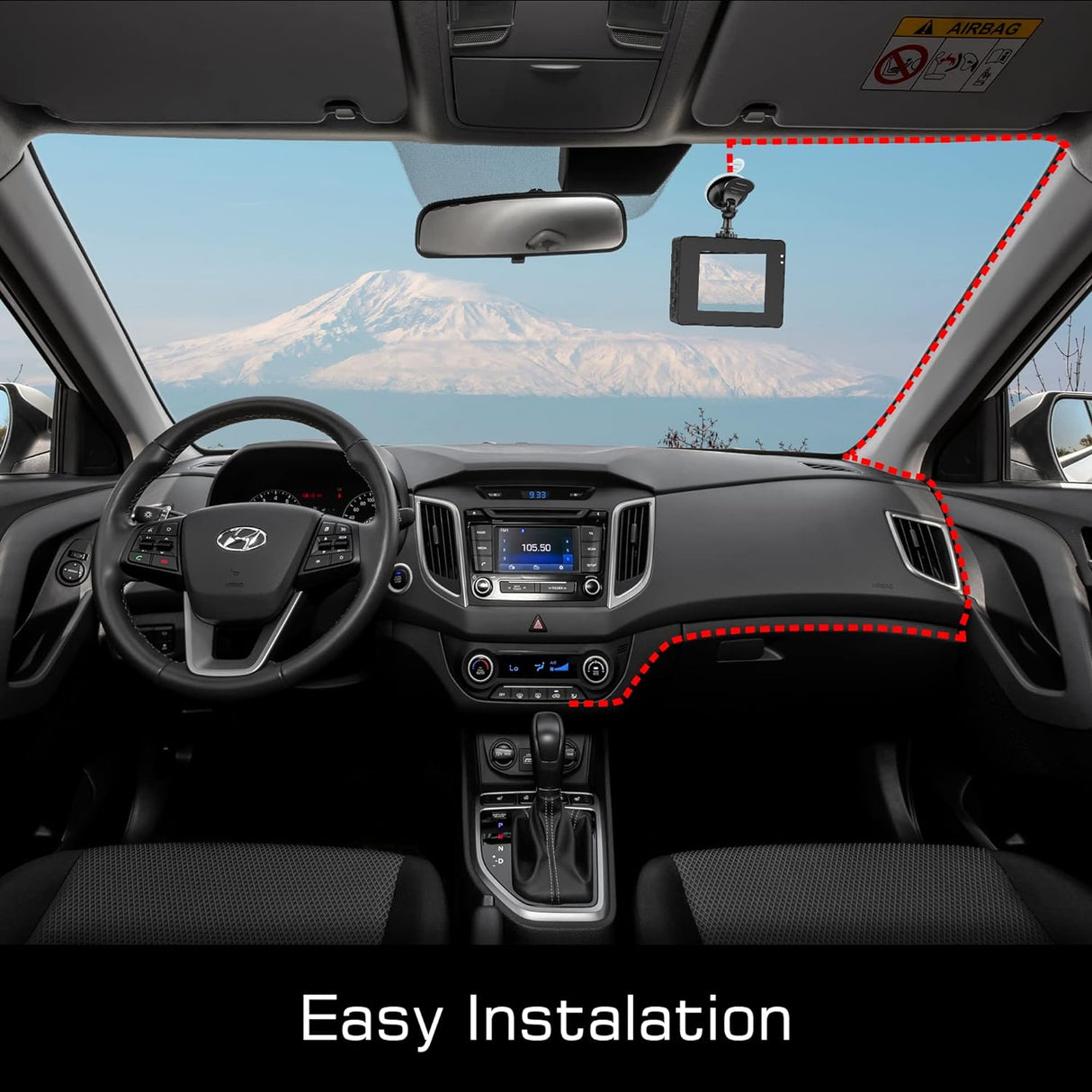 ALLIUMS Dash Camera with 1080P, FHD, DVR, 170°Wide Angle, AC-05