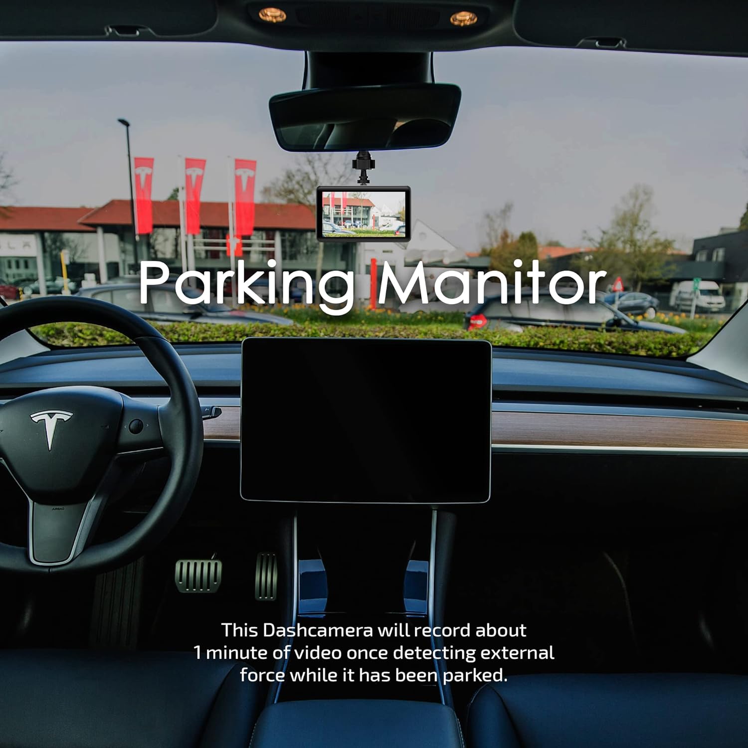 ALLIUMS Dual Dash Camera with 1080P, 170° Wide Angle, AC-10