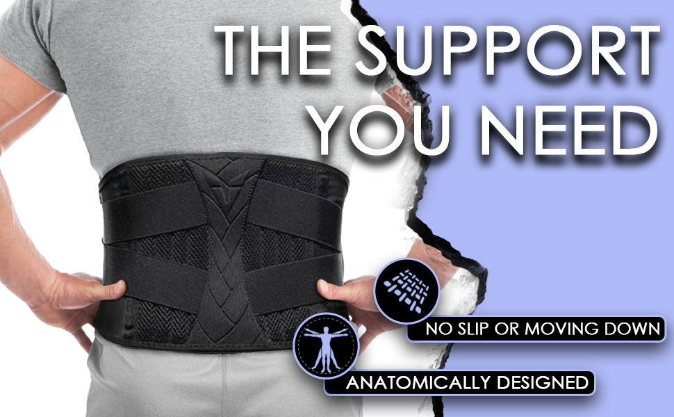 ALLIUMS Back Support Belt for Women and Men & Adjustable Waist Straps