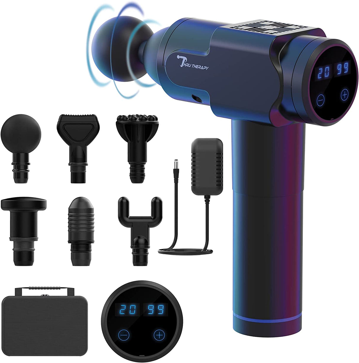 ALLIUMS Thru Therapy Massage Gun, Electric Massager, 6-Head