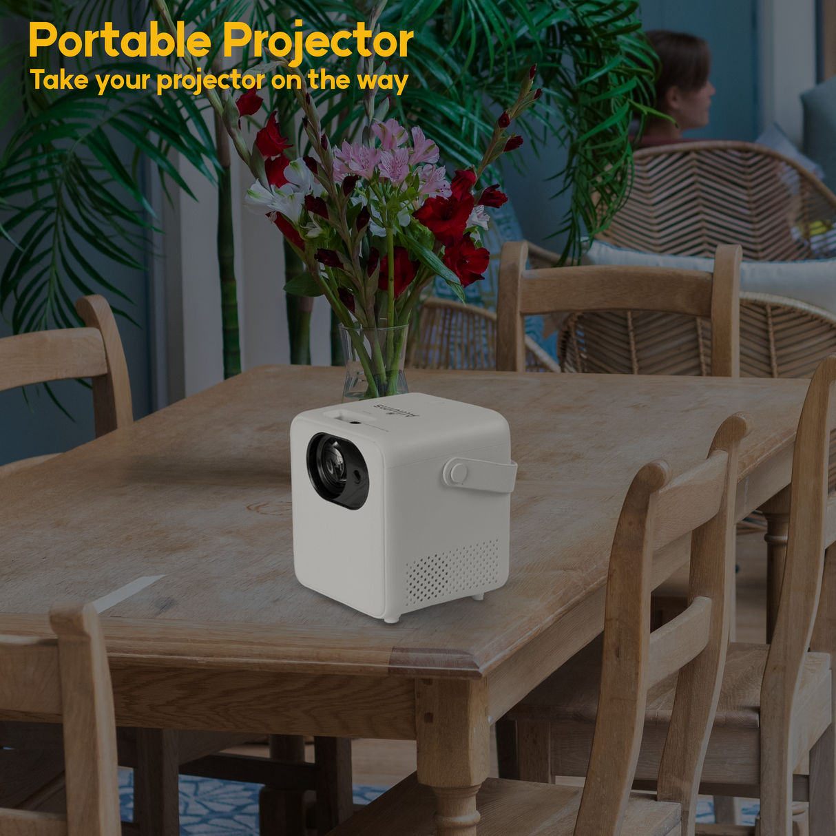 ALLIUMS Ultimate 9500 Lumens HD 1080p Supported Projector, AP-12