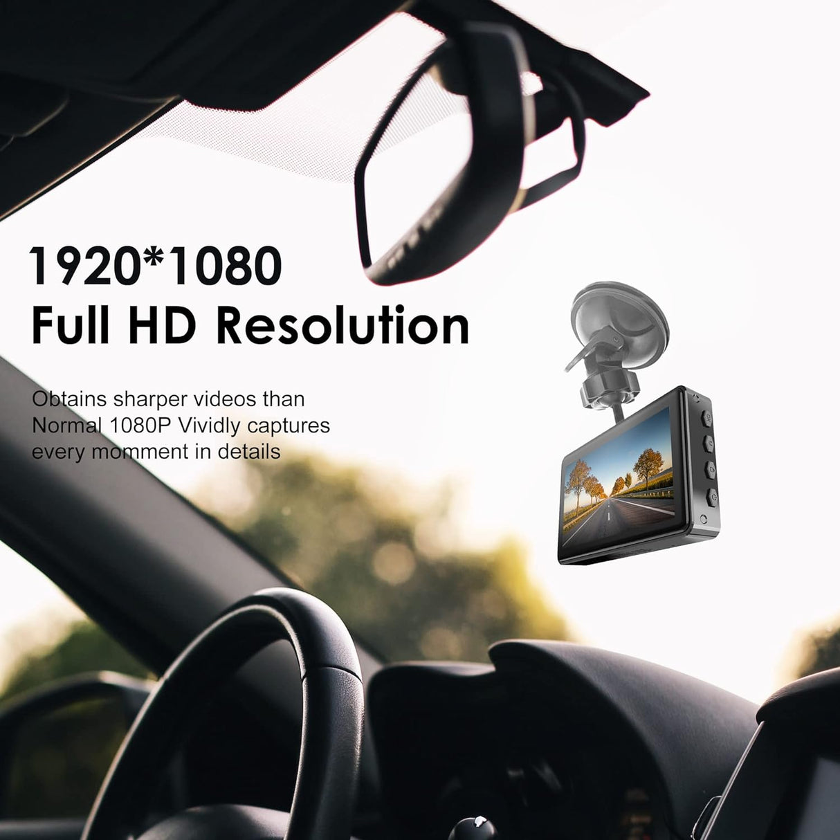ALLIUMS Dual Dash Camera with 1080P, 170° Wide Angle, AC-10