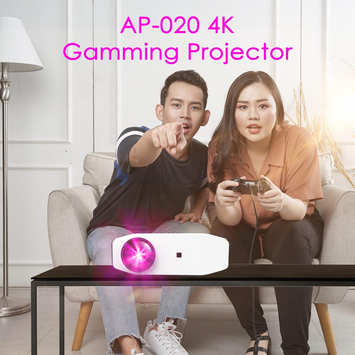 ALLIUMS 4K Projector with Wi-Fi & Bluetooth, AP-20