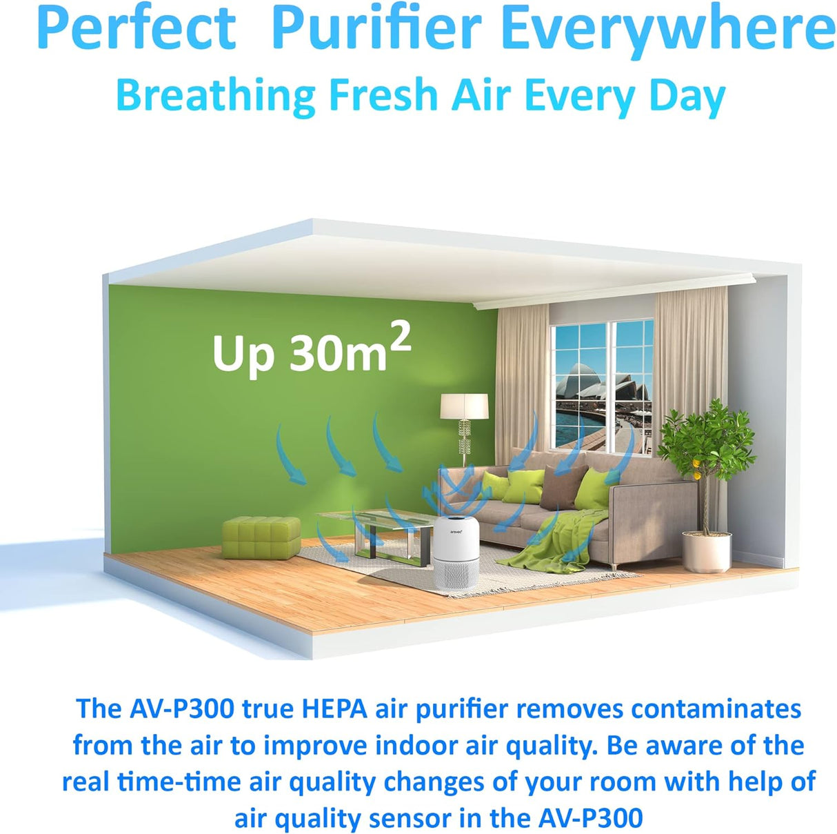 AROVEC Bacterial Air Purifier, AV-P300-BF