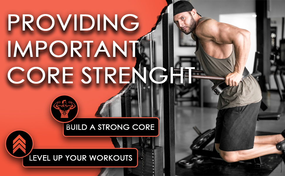 ALLIUMS Genuine Leather Weightlifting Belt for Power Lifting and Bodybuilding (Black)