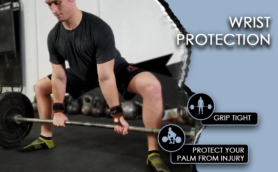 ALLIUMS Weightlifting Hooks for Bodybuilding, Cross Training & Deadlift (Pair)