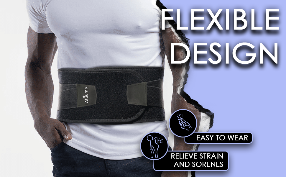 ALLIUMS Back Support Belt for Women and Men & Adjustable Waist Straps