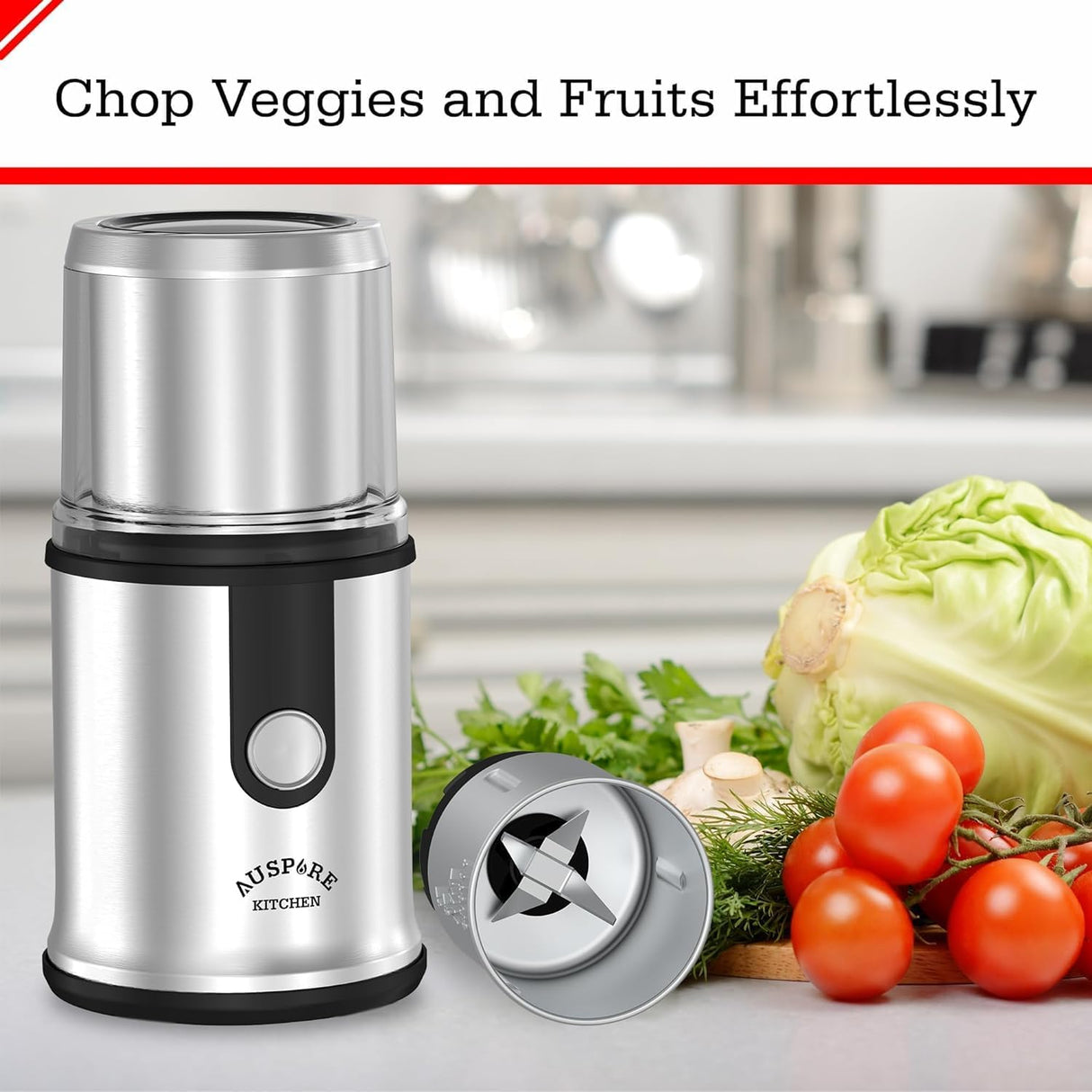 AUSPURE Coffee Grinder and Chopper, AusChop-E09