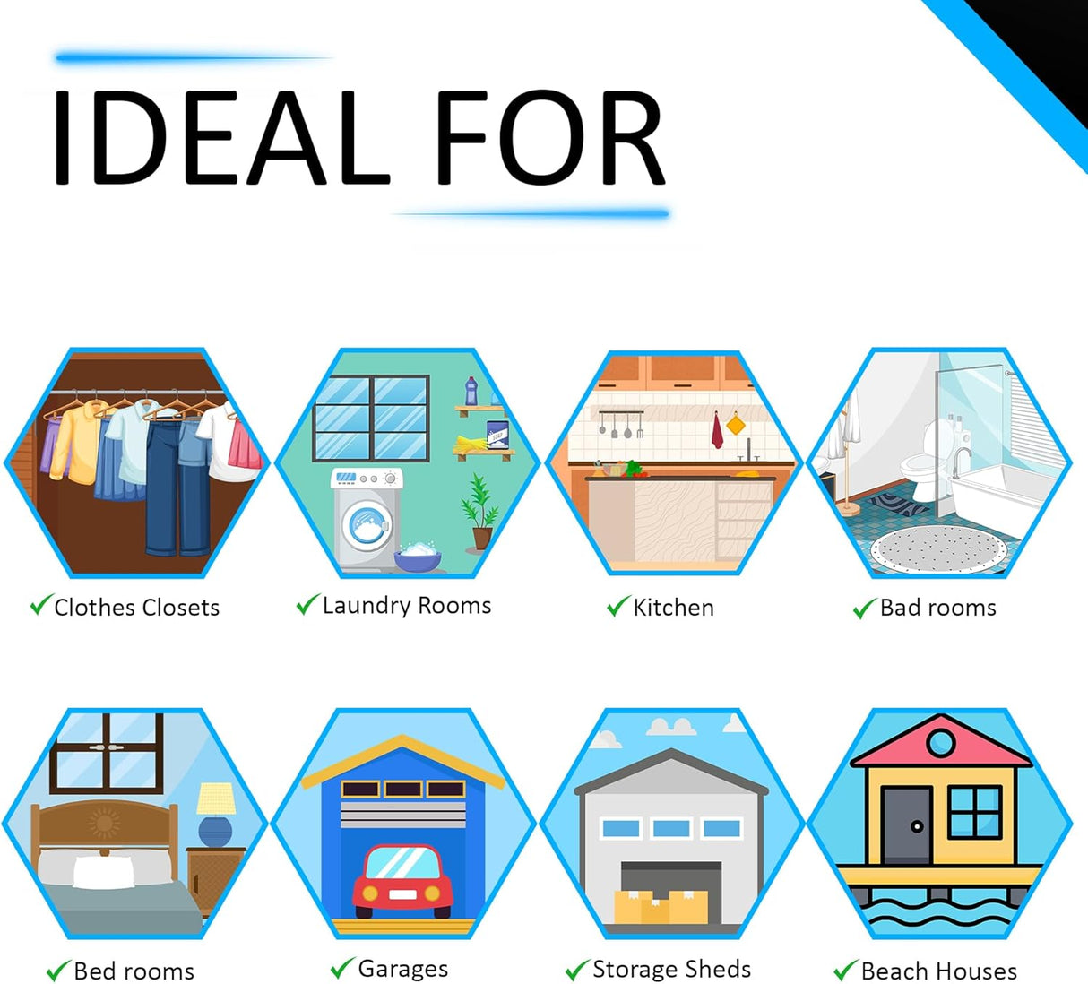 AROVEC Moisture Absorber 16 Packs, AVMA-U21D50-16