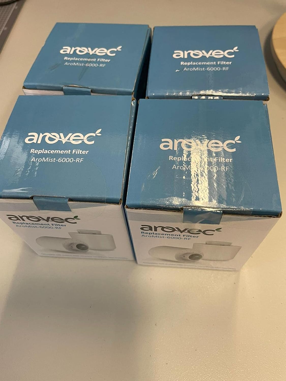 AROVEC Air Humidifier Water Filter Cartridge, Prevents Hard Water Build-Up, Fit for AroMist-6000 (4 Pack)