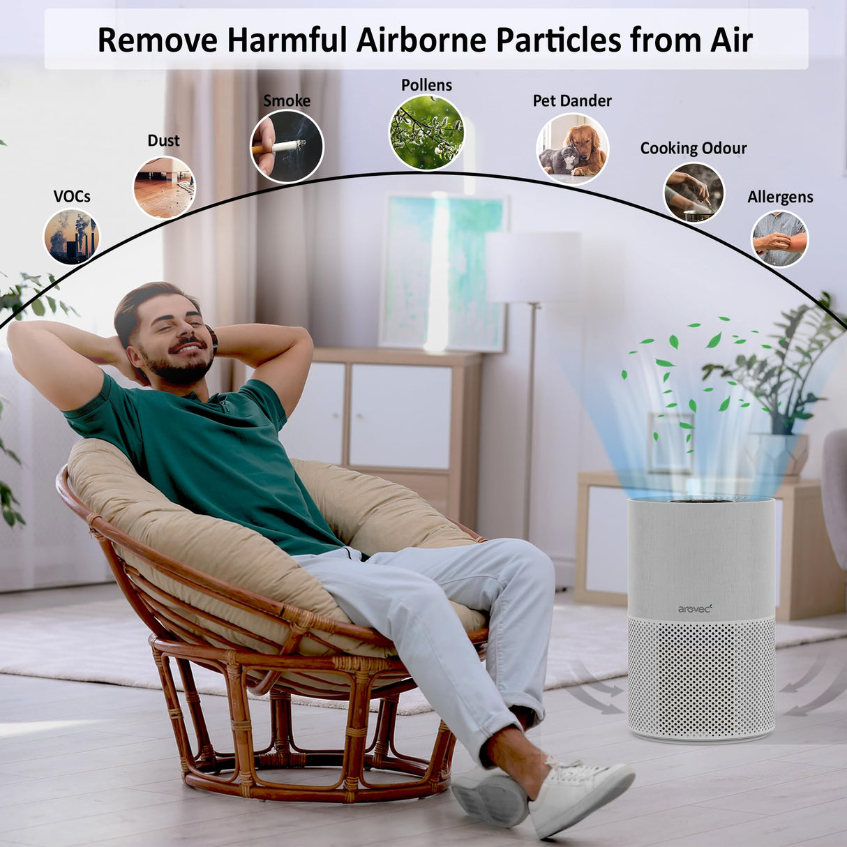 AROVEC Bacterial Air Purifier, Apex-300-BF