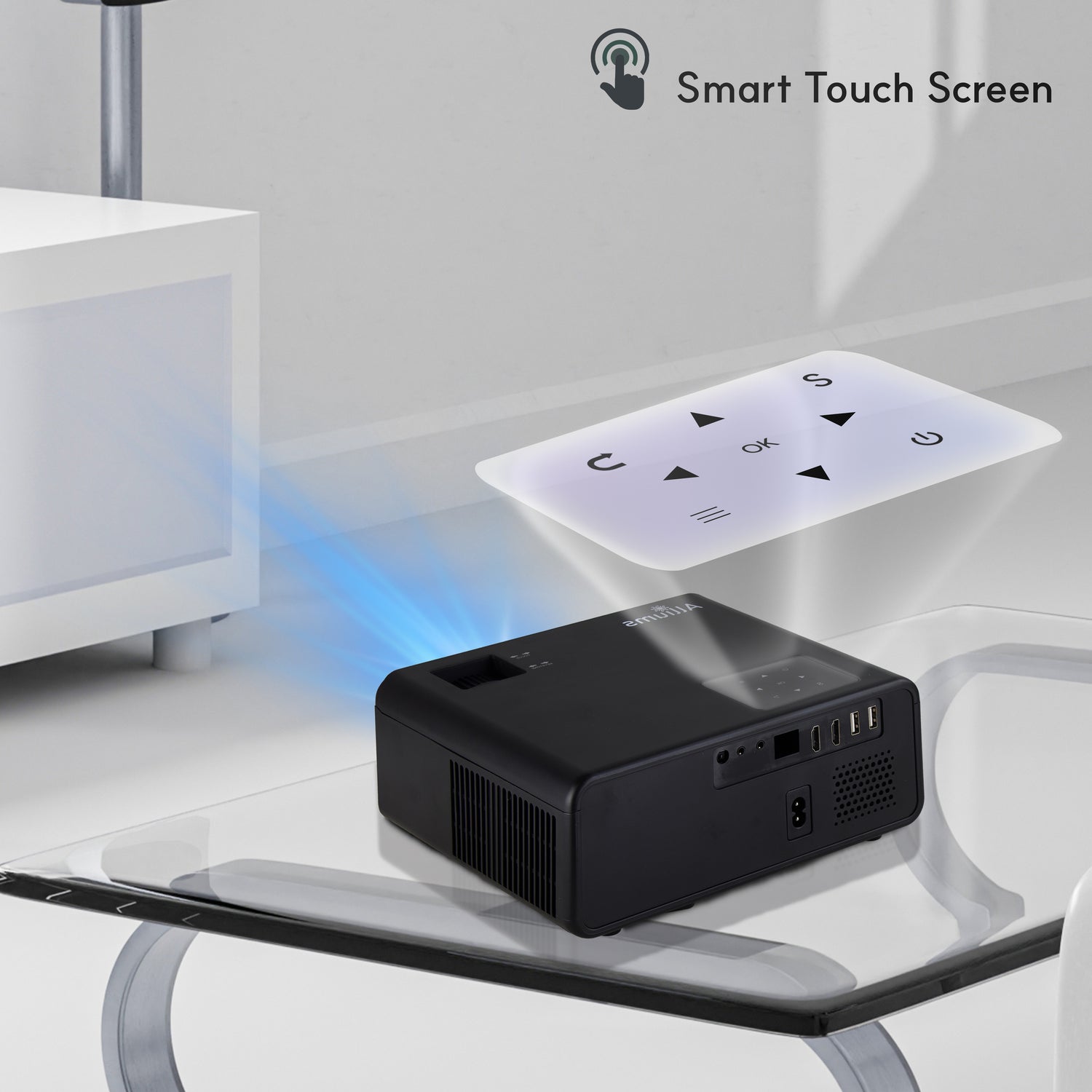 ALLIUMS Mini Portable Projector with 1080p Full HD Resolution, AP-25B