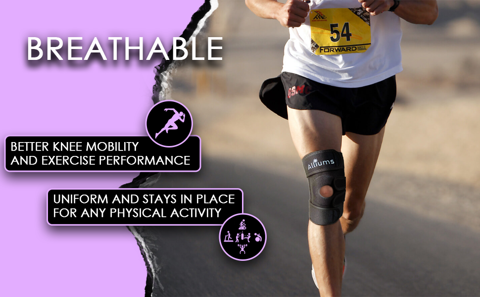 ALLIUMS Knee Brace for Working Out, Running & Injury Recovery