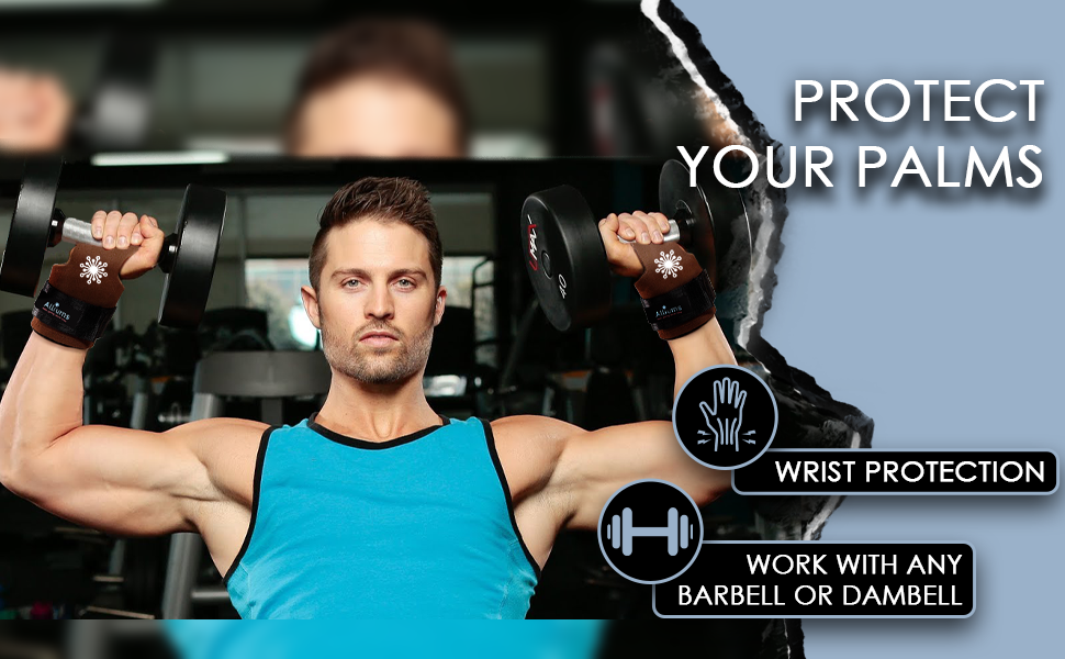 ALLIUMS Weightlifting Hooks for Bodybuilding, Cross Training & Deadlift (Pair)