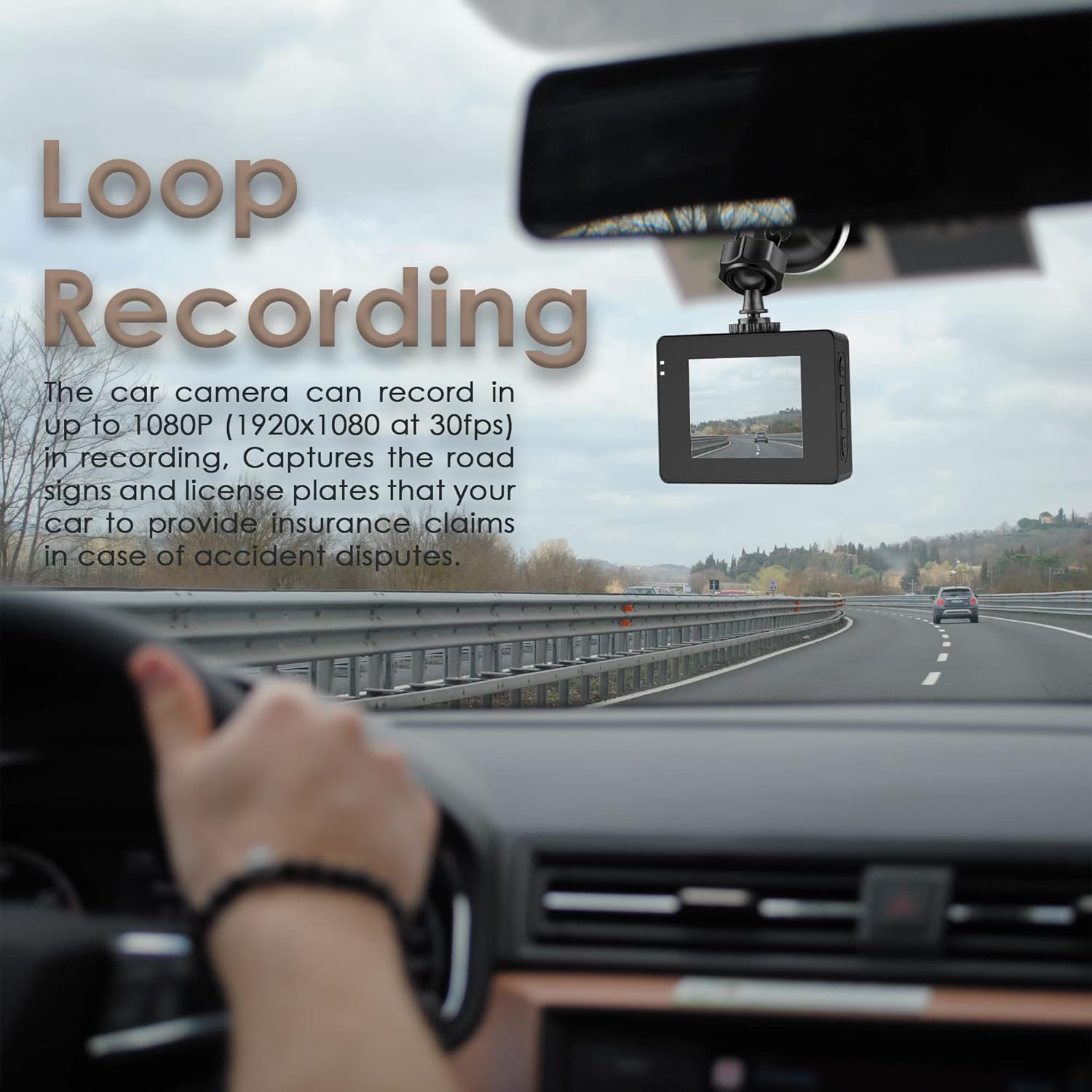 ALLIUMS Dash Camera with 1080P, FHD, DVR, 170°Wide Angle, AC-05