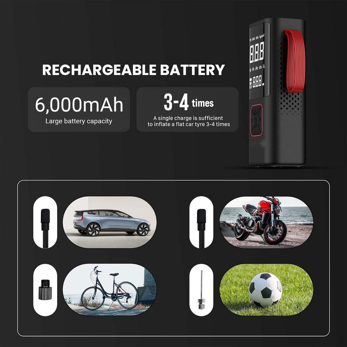 ROOBOOST Cordless Tyre Inflator & Power Bank