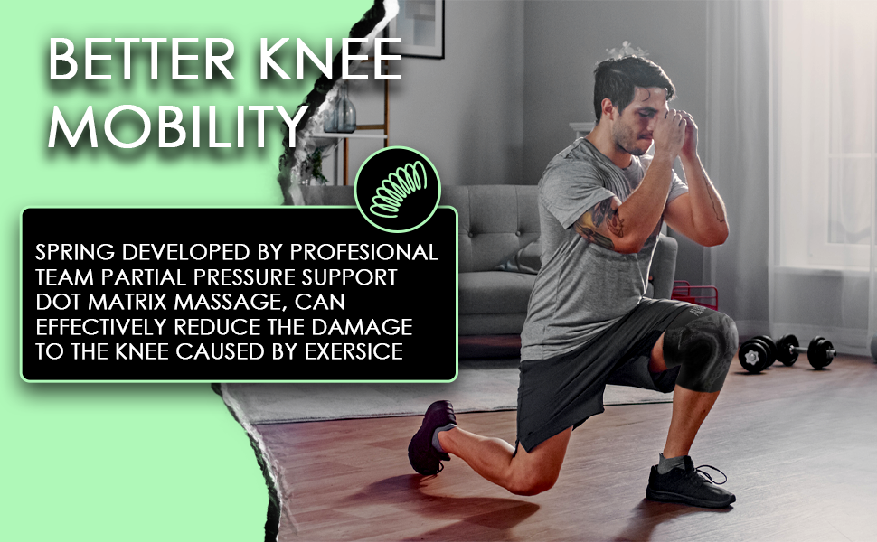 ALLIUMS Knee Support, with Silicone Gel Spring Support