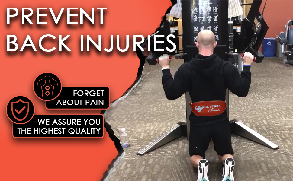 ALLIUMS Genuine Leather Weightlifting Belt for Power Lifting and Bodybuilding (Brown)