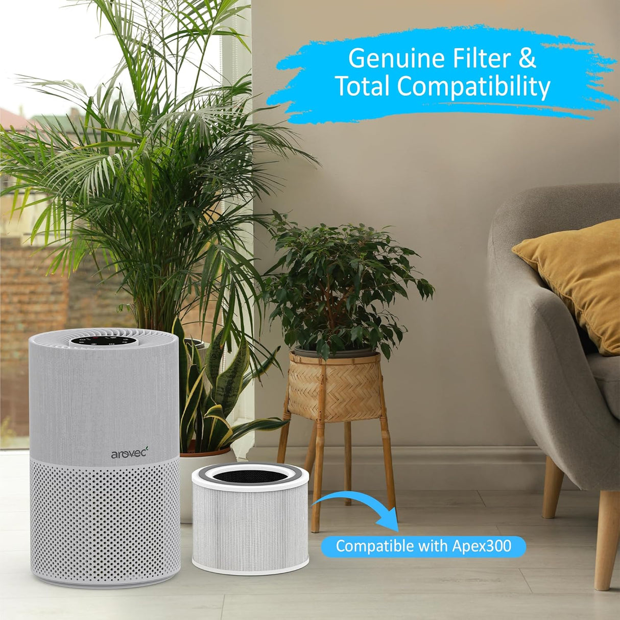 AROVEC Replacement Filter for Apex300, Apex300-RF-4PK