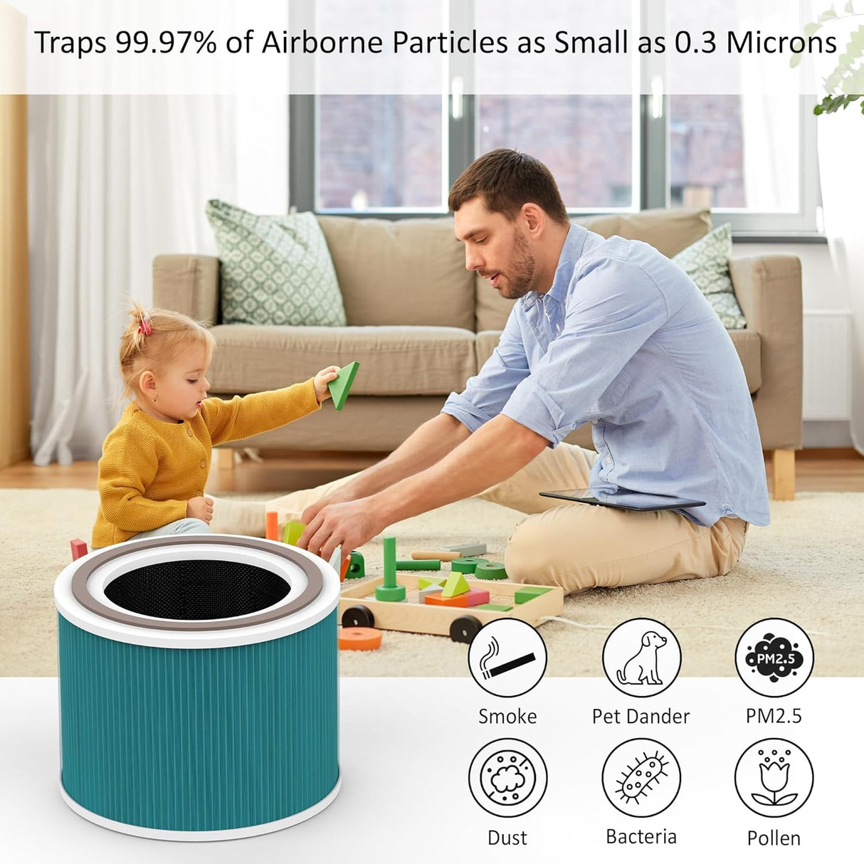 AROVEC Air Purifier Bacterial Replacement Filter, Apex300-RFB-2PK