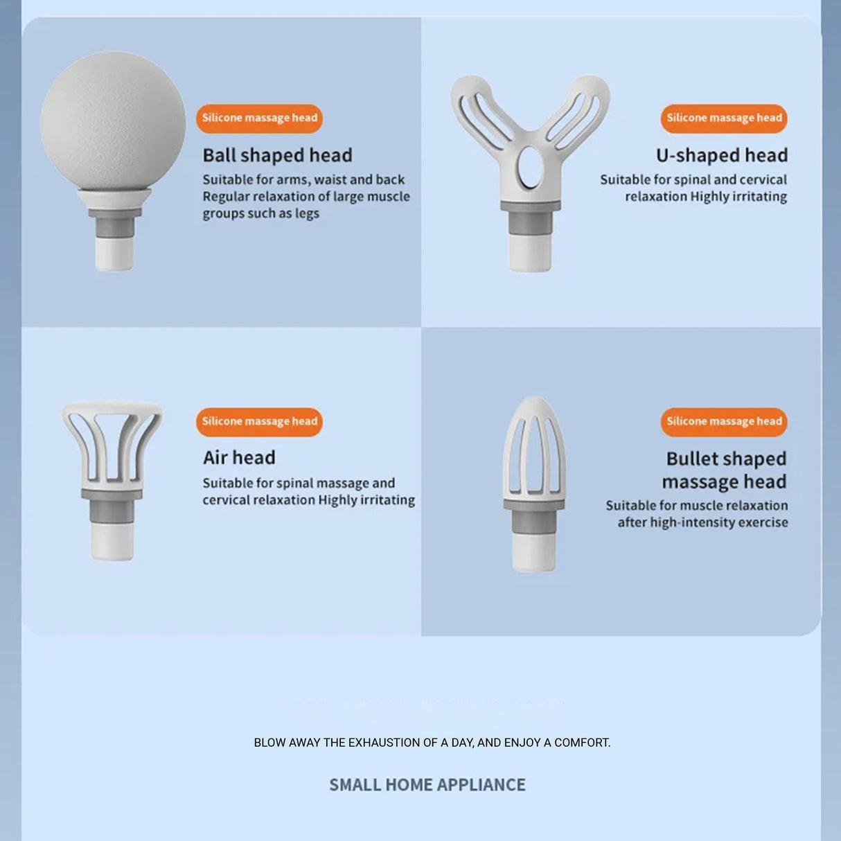 ALLIUMS Deep Tissue Muscle Massage Gun 4 Heads Relief Percussion Massager Vibration, RB-MG-203-GN