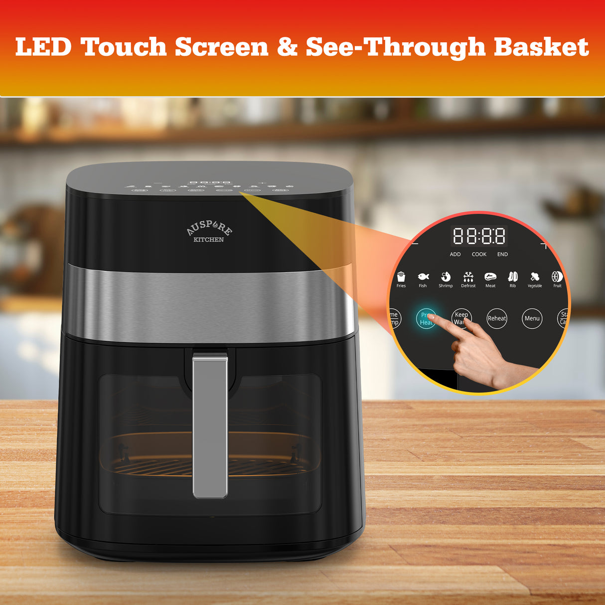 AUSPURE Air Fryer 7L Premium Digital,AusFry-70DW