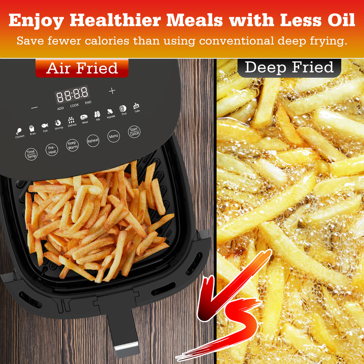 AUSPURE Air Fryer 7L Premium Digital,AusFry-70DW