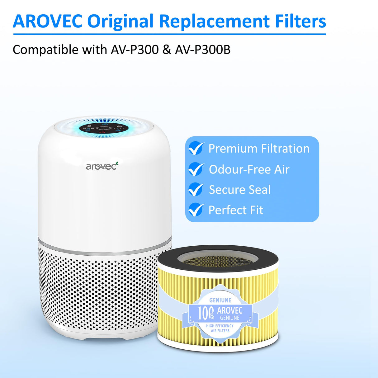 AROVEC H13 True HEPA Allergy Filter, AV-P300-RFA