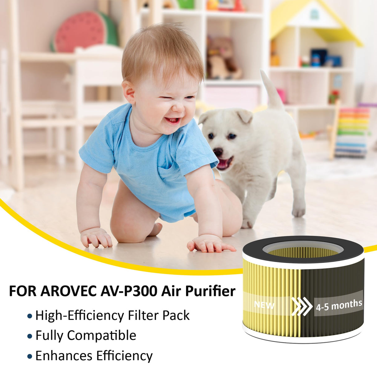 AROVEC H13 True HEPA Allergy Filter, AV-P300-RFA