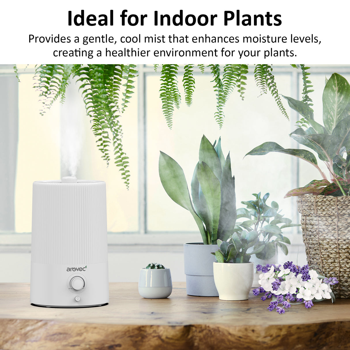 AROVEC Humidifier 4L Top-Fill Ultrasonic Air Humidifier, AroMist-250N